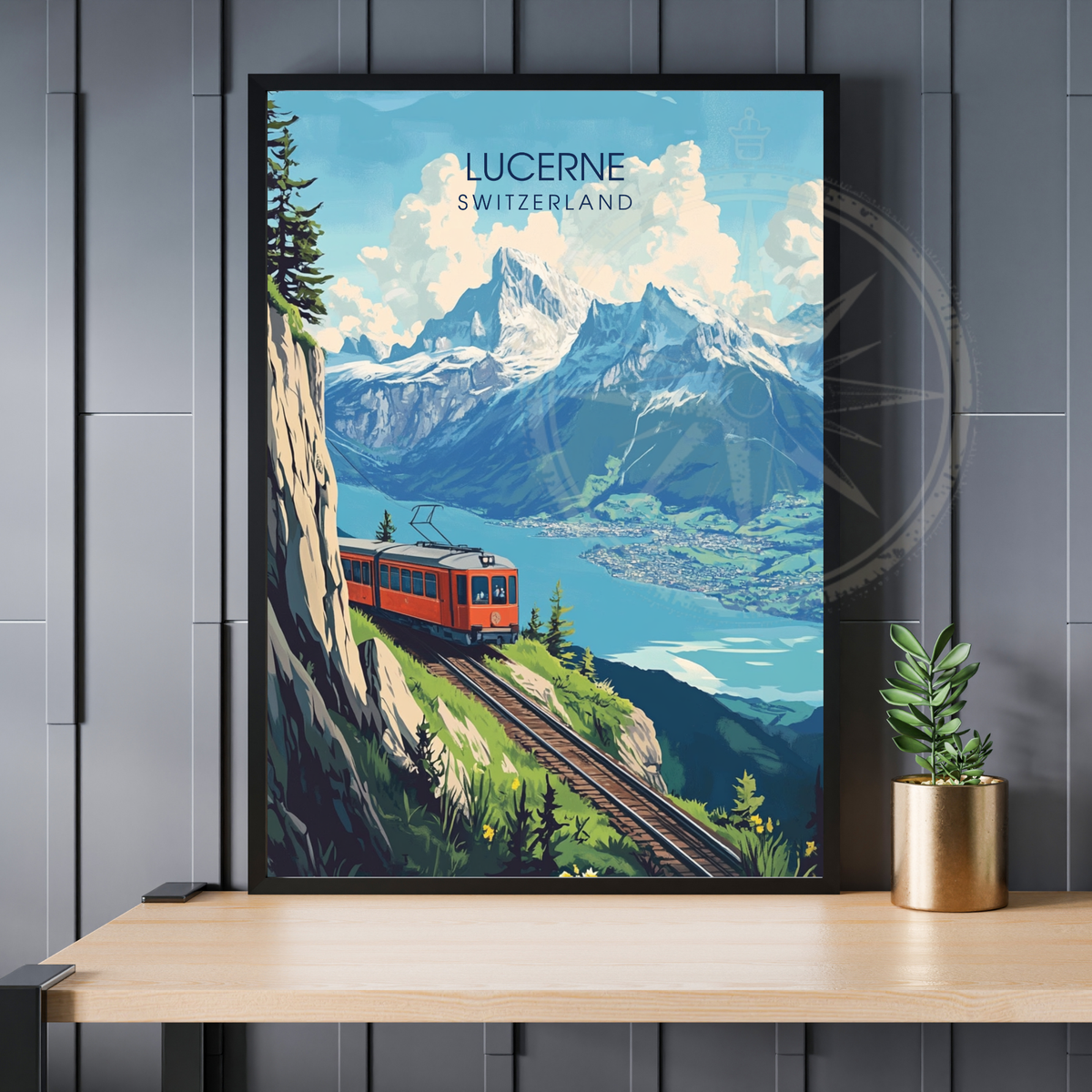 Affiche Lucerne | Impression de voyage Suisse | Affiche Suisse