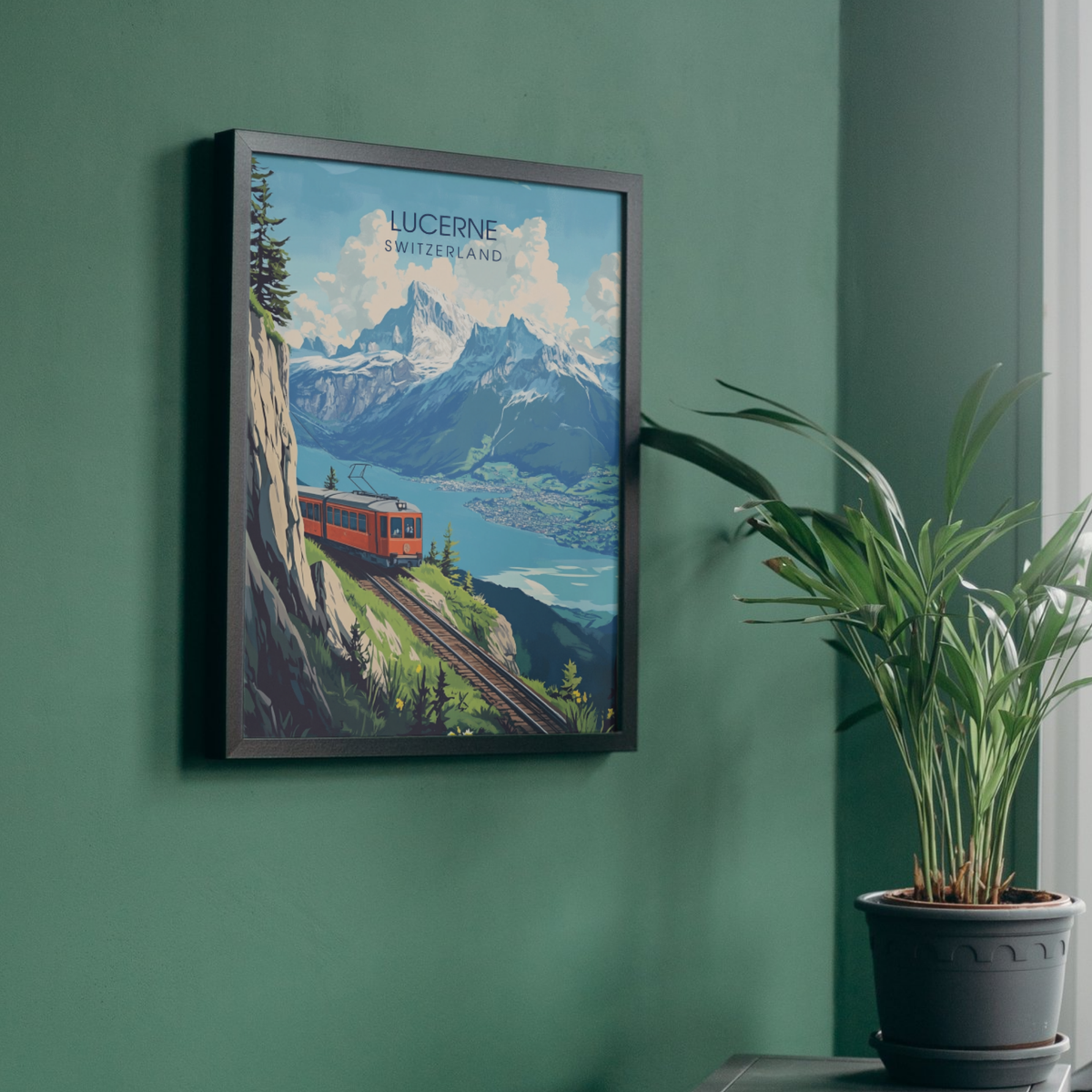 Affiche Lucerne | Impression de voyage Suisse | Affiche Suisse