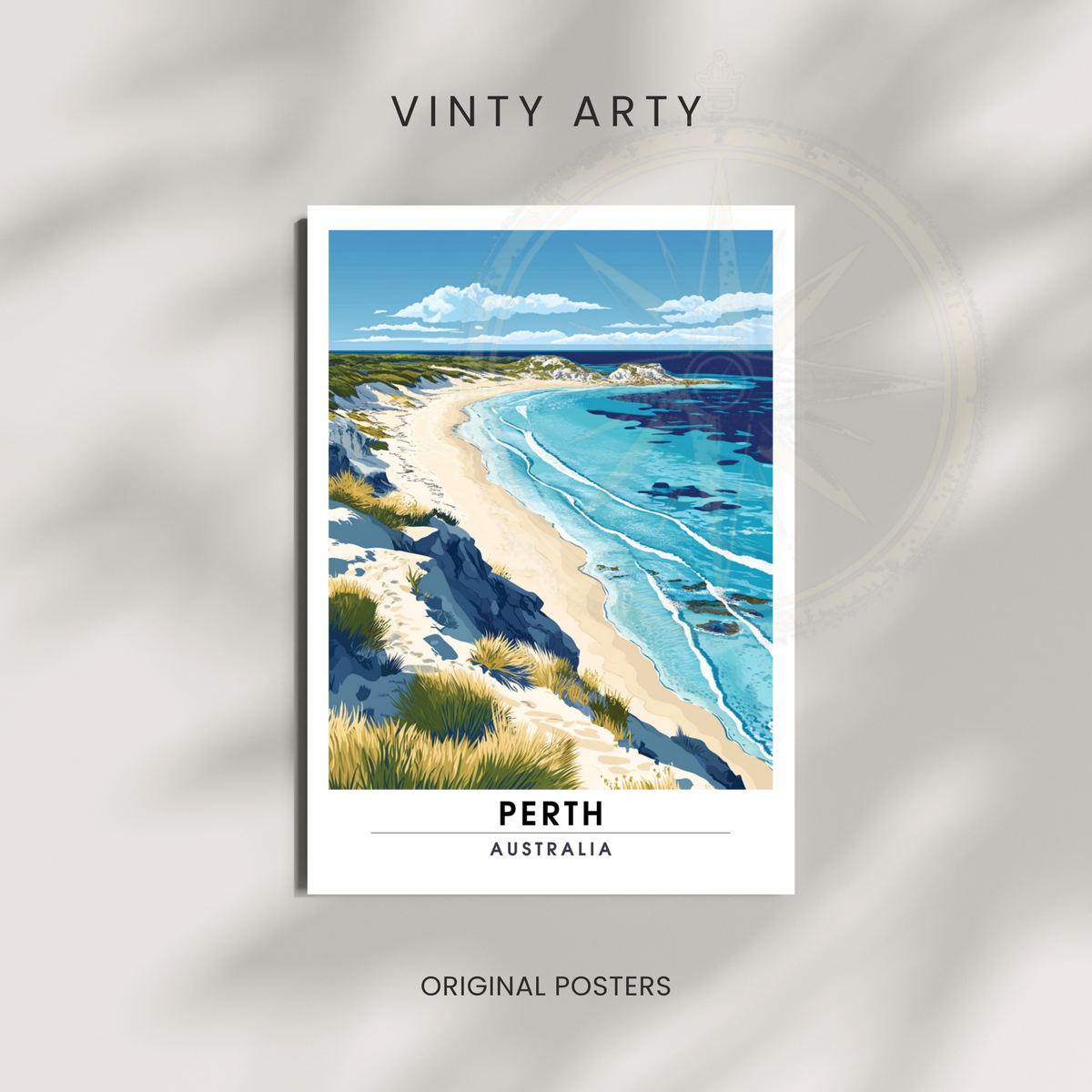 Affiche Perth | Poster Murale Australie | Affiche Australie