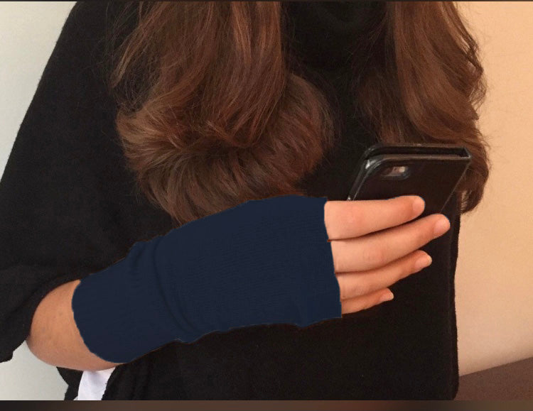 Cashmere hand warmer gloves black