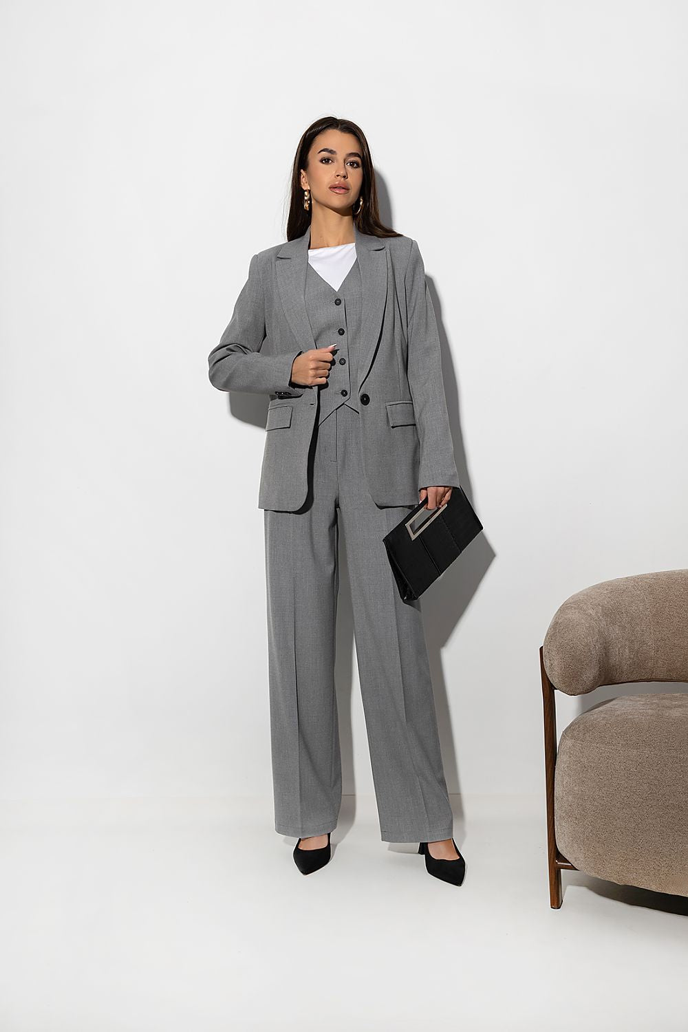 Women trousers with canted legs Cabba