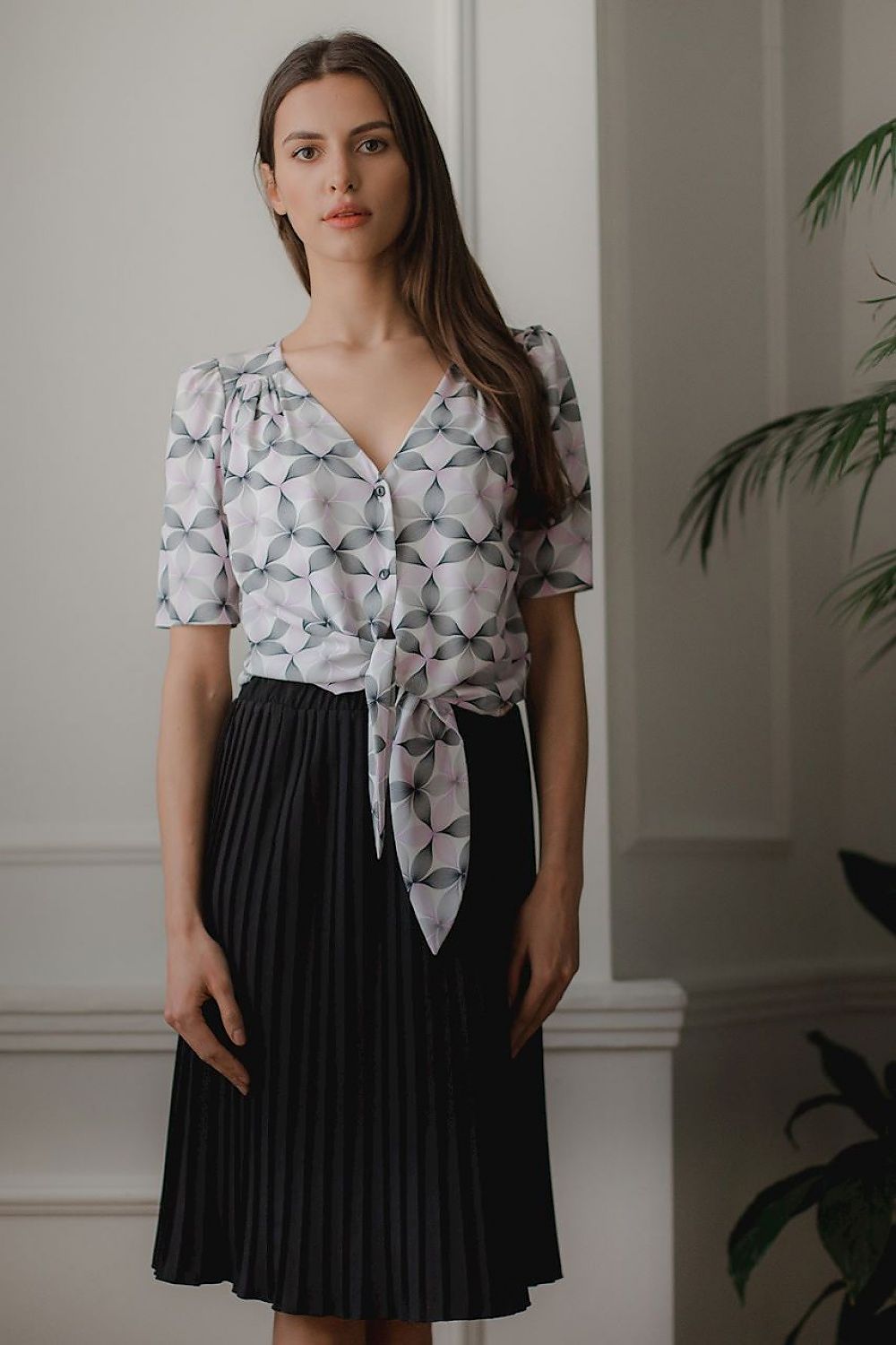 Short simple sleeve shirt Lenitif